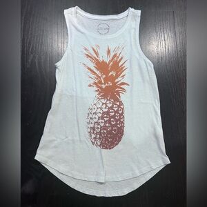 White and Orange Pineapple Tank